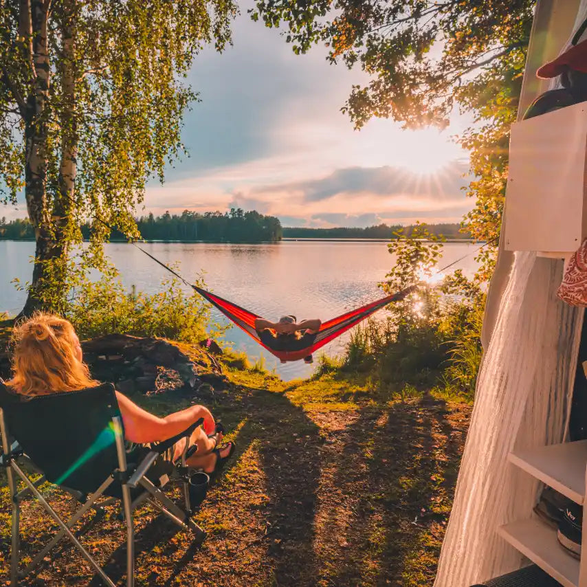 Casambu hamac original ticket to the moon orange-gris