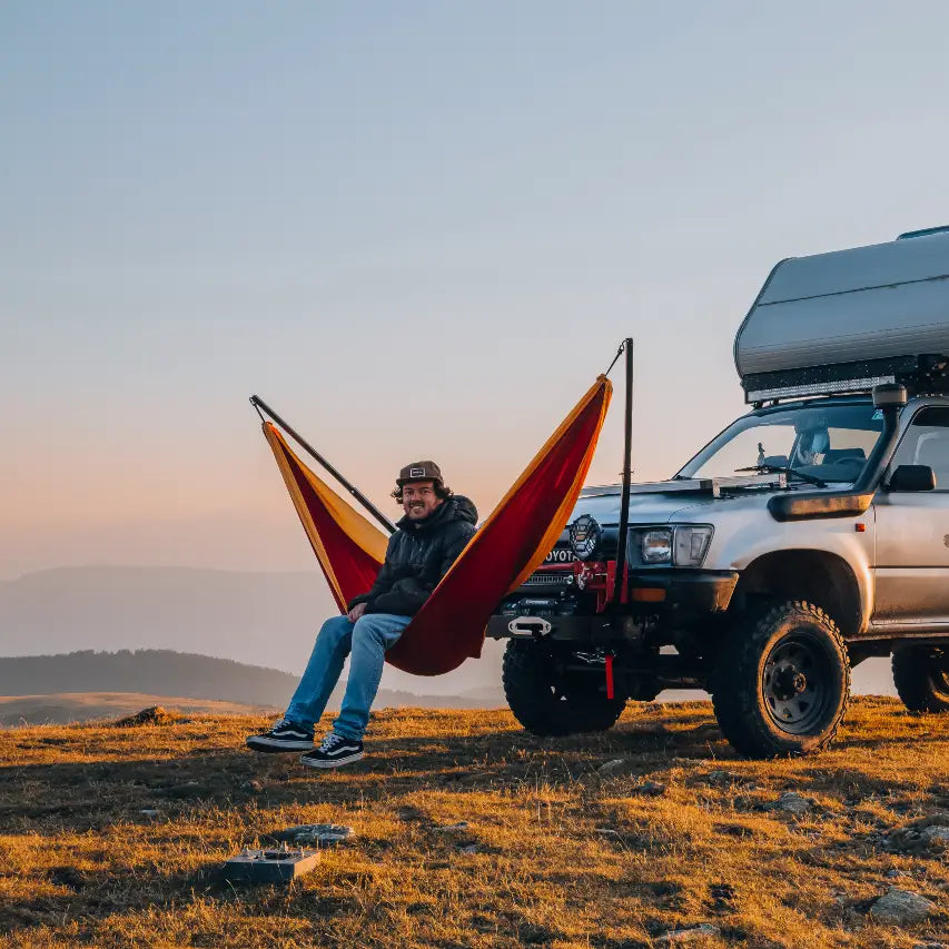 Casambu hamac original ticket to the moon rouge bourgogne-jaune