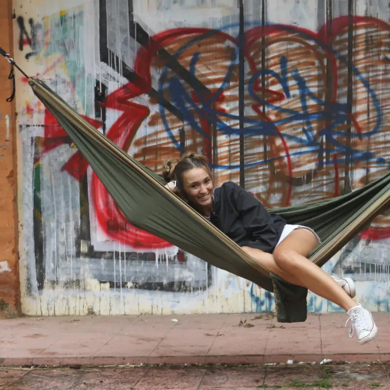 Casambu hamac original ticket to the moon vert armee-marron