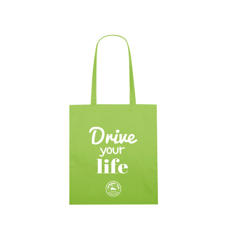ToteBag Camper Van Week-end -Drive your Life Jaune