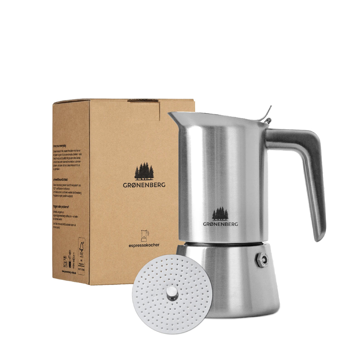 Cafetière vintage italienne ALPU Puppieni en acier