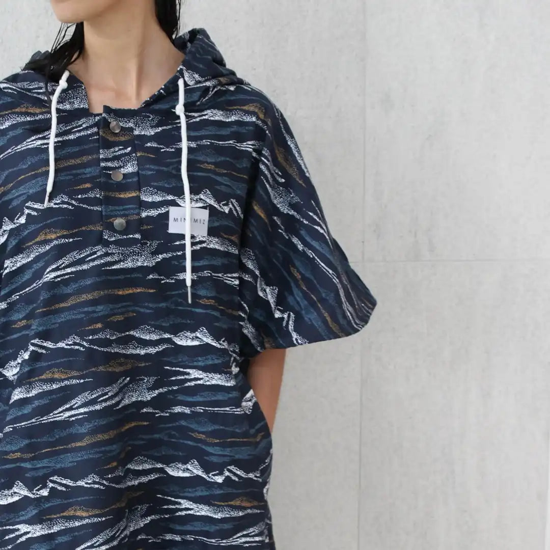 Poncho micro fibre adulte-Bleu Ushuaia-MINIMIZ_2