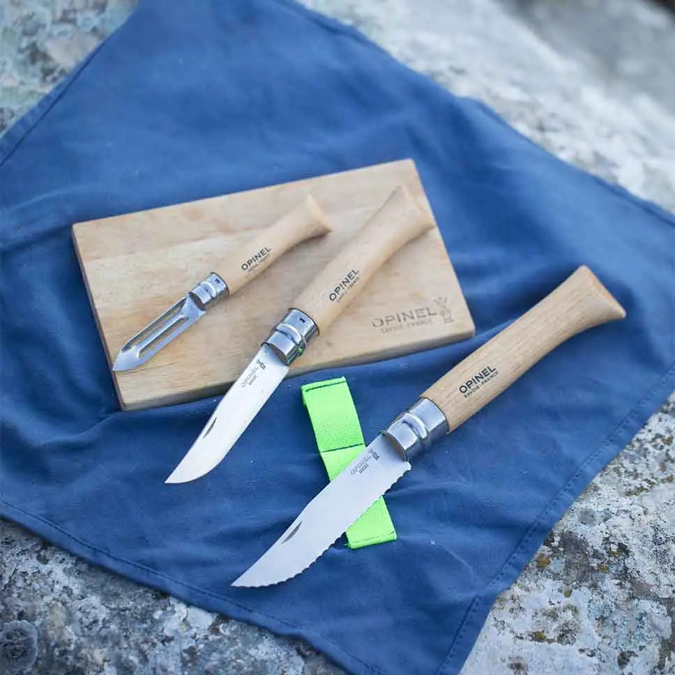 Kit Cuisine Nomade-3 couteaux-1 planche à découper-1 linge 3in1-OPINEL_2