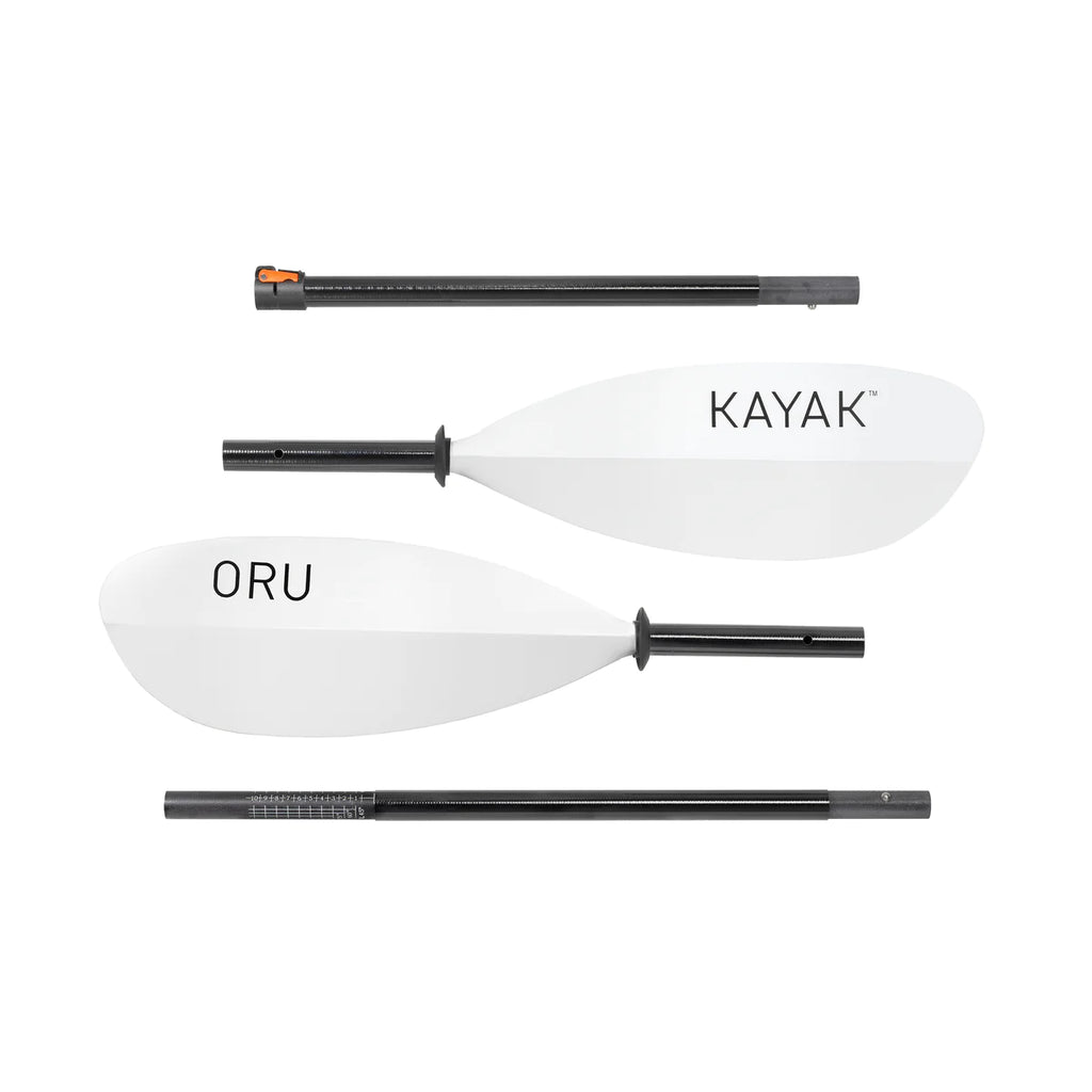 Pagaie fibre de verre-Pagaie Premium-4 pièces-noir et blanc-ORU KAYAK