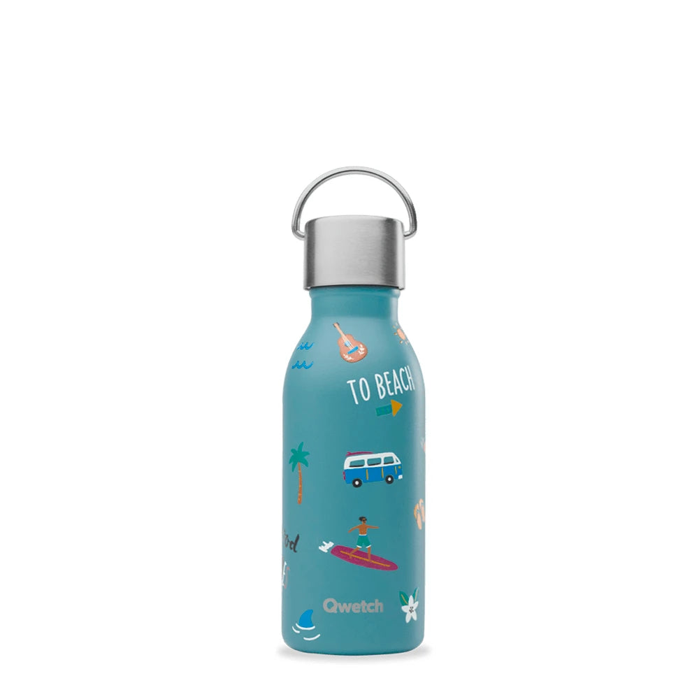 Gourde isotherme-Kids Honolulu-inox-35cl-bleu-QWETCH