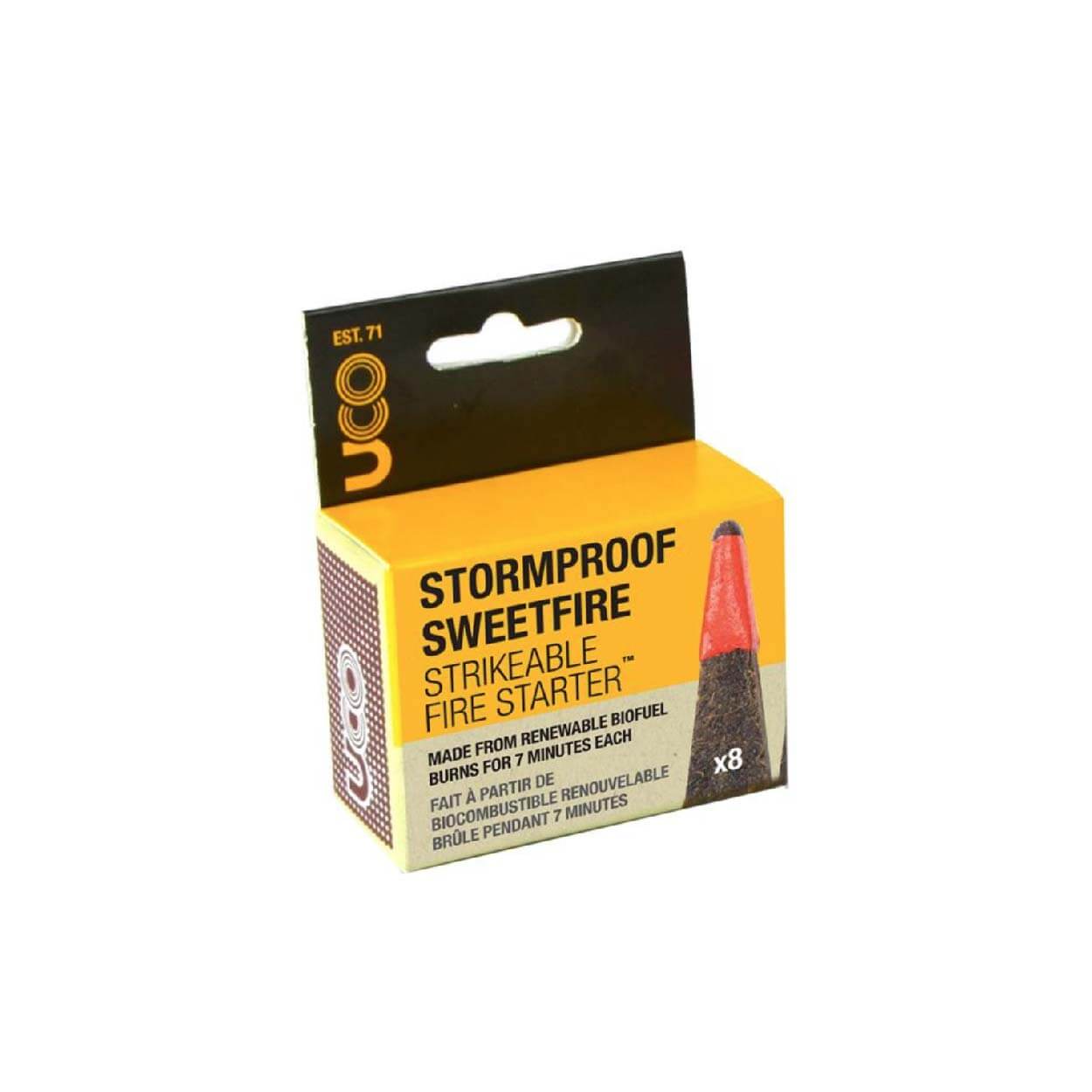 Allume-feu naturel-Sweetfire Strikeable Fire Starter-8 unités + grattoir allumage-UCO_2