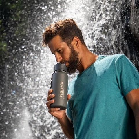 Gourde filtrante isotherme en inox-LifeStraw Go 2-70cl-gris-LIFESTRAW_2