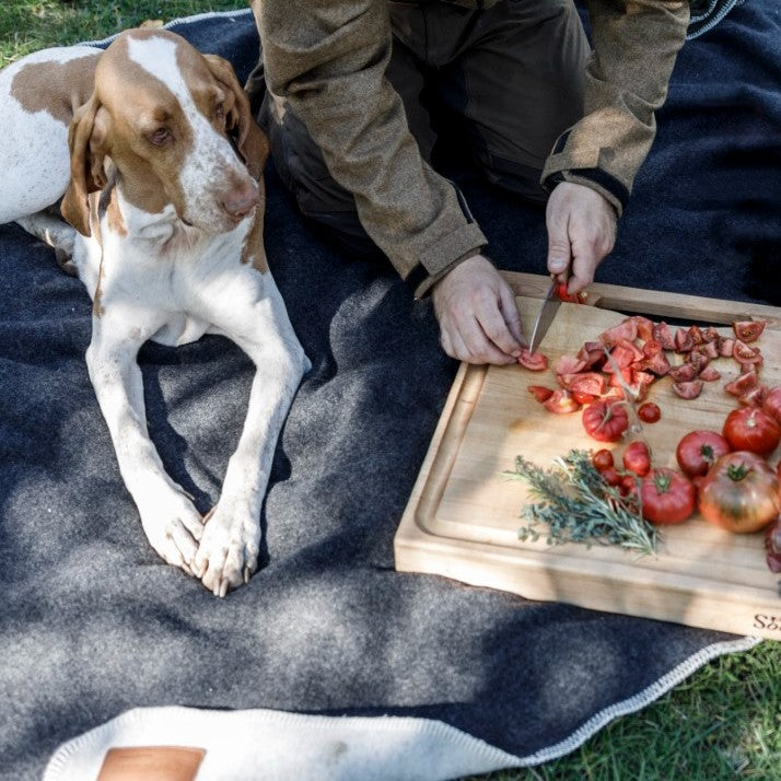 Couverture laine vierge-blanc et gris foncé-PETROMAX_4