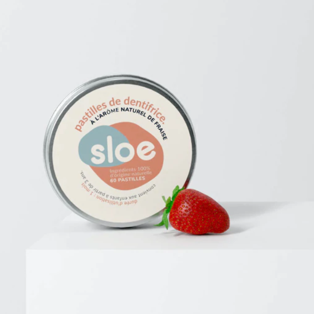 Dentifrice solide en pastilles-60 pastilles-Fraise-SLOE_3