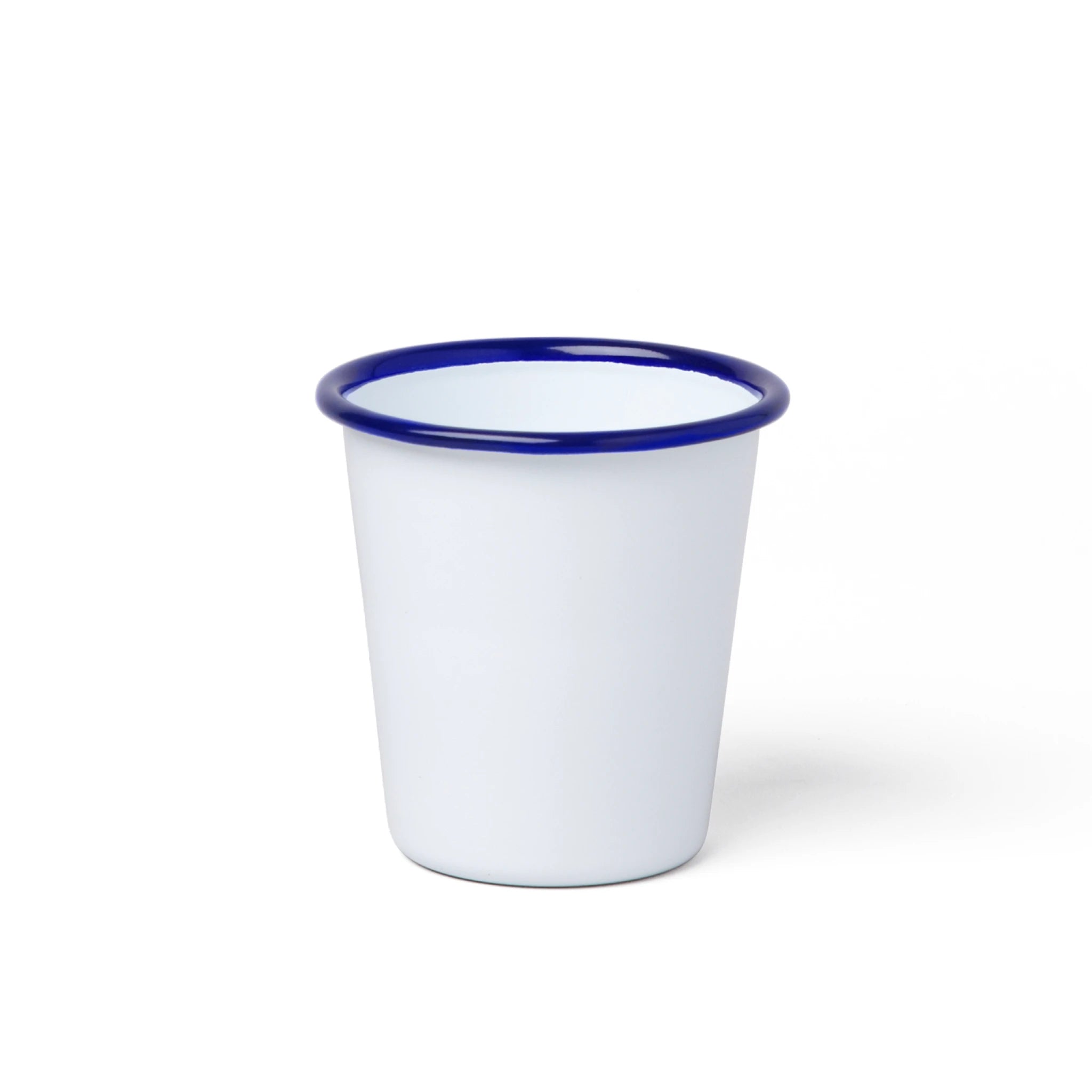 Verre émaillé-Tumbler-31cl-blanc liseré bleu-FALCON