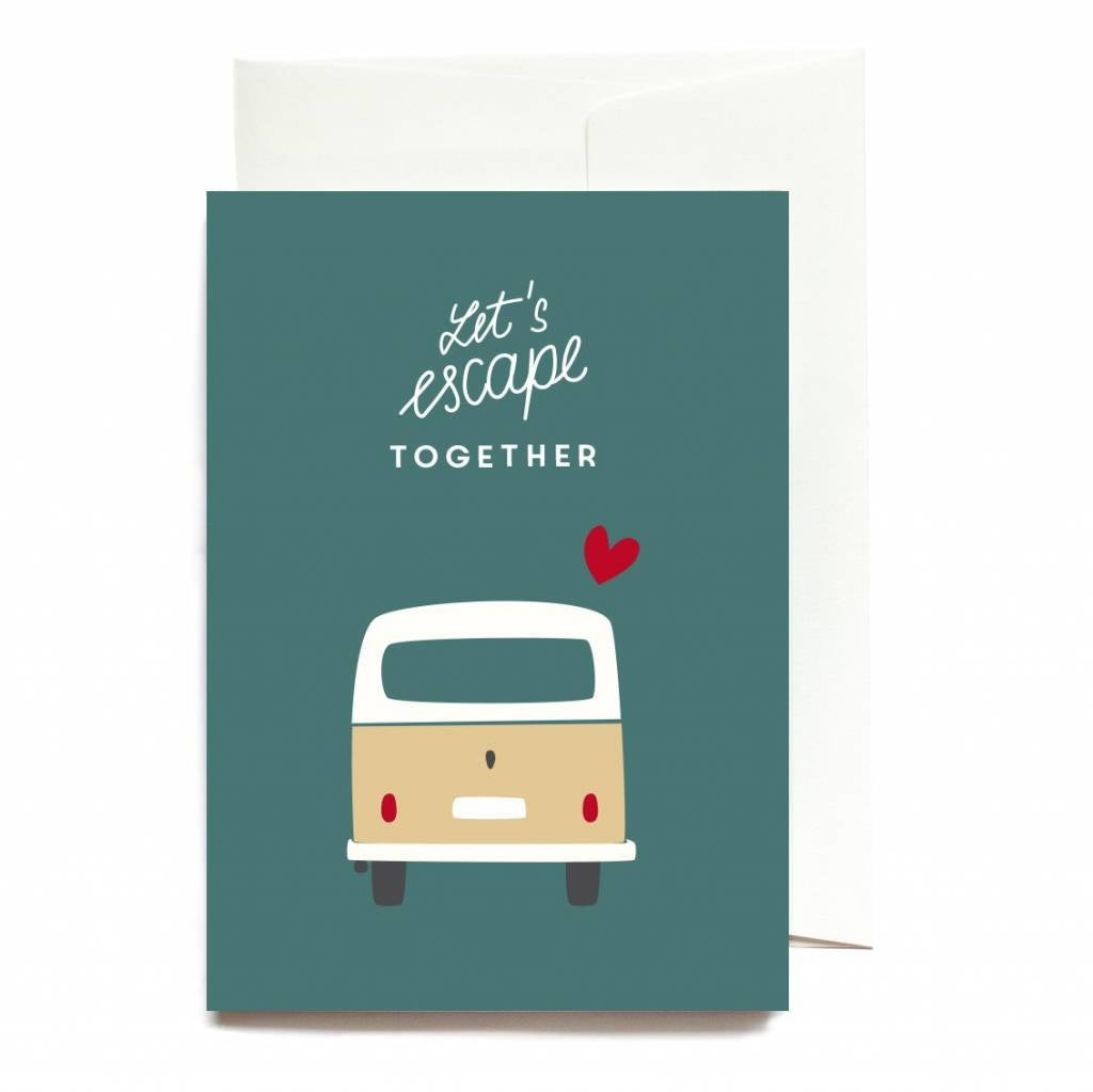 Carte avec enveloppe-Let’s Escape Together-ROADTYPING