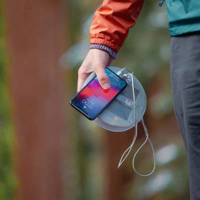 Lampe solaire gonflable avec station de recharge USB-Luci Base Light-blanc et gris-MPOWERD_3