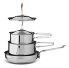Batterie de cuisine inox-Large-2 casseroles-1 poele-PRIMUS
