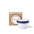 Bols émaillés-Set de 4-blanc liseré bleu-FALCON