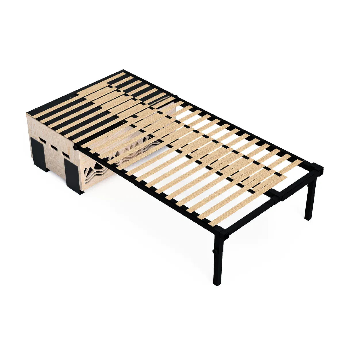 Campinambulle_Malle de voyage Amovible_Cavale Mini_Lit Peigne