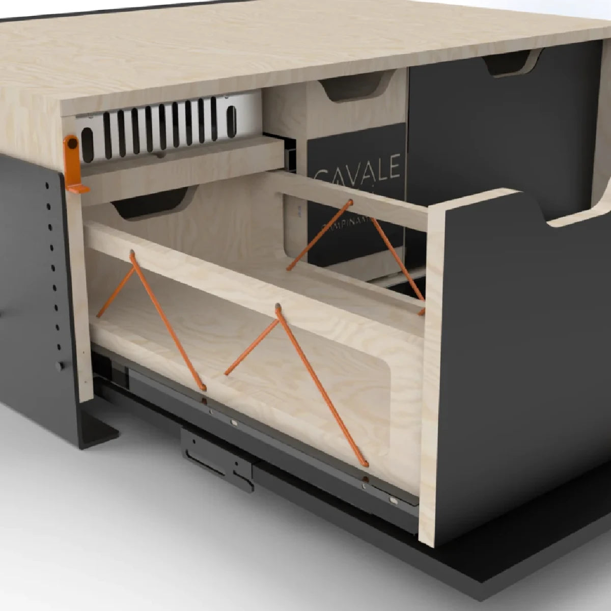 Campinambulle_Malle de voyage Amovible_Cavale Mini_Tiroir