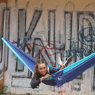 Casambu hamac original ticket to the moon bleu-turquoise