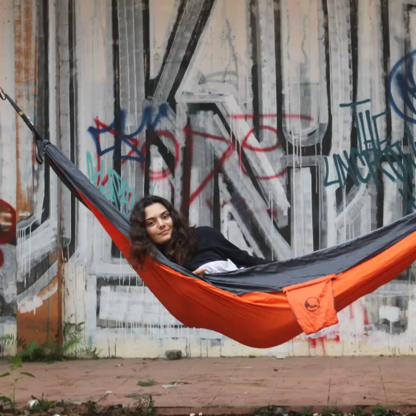 Casambu hamac original ticket to the moon orange-gris