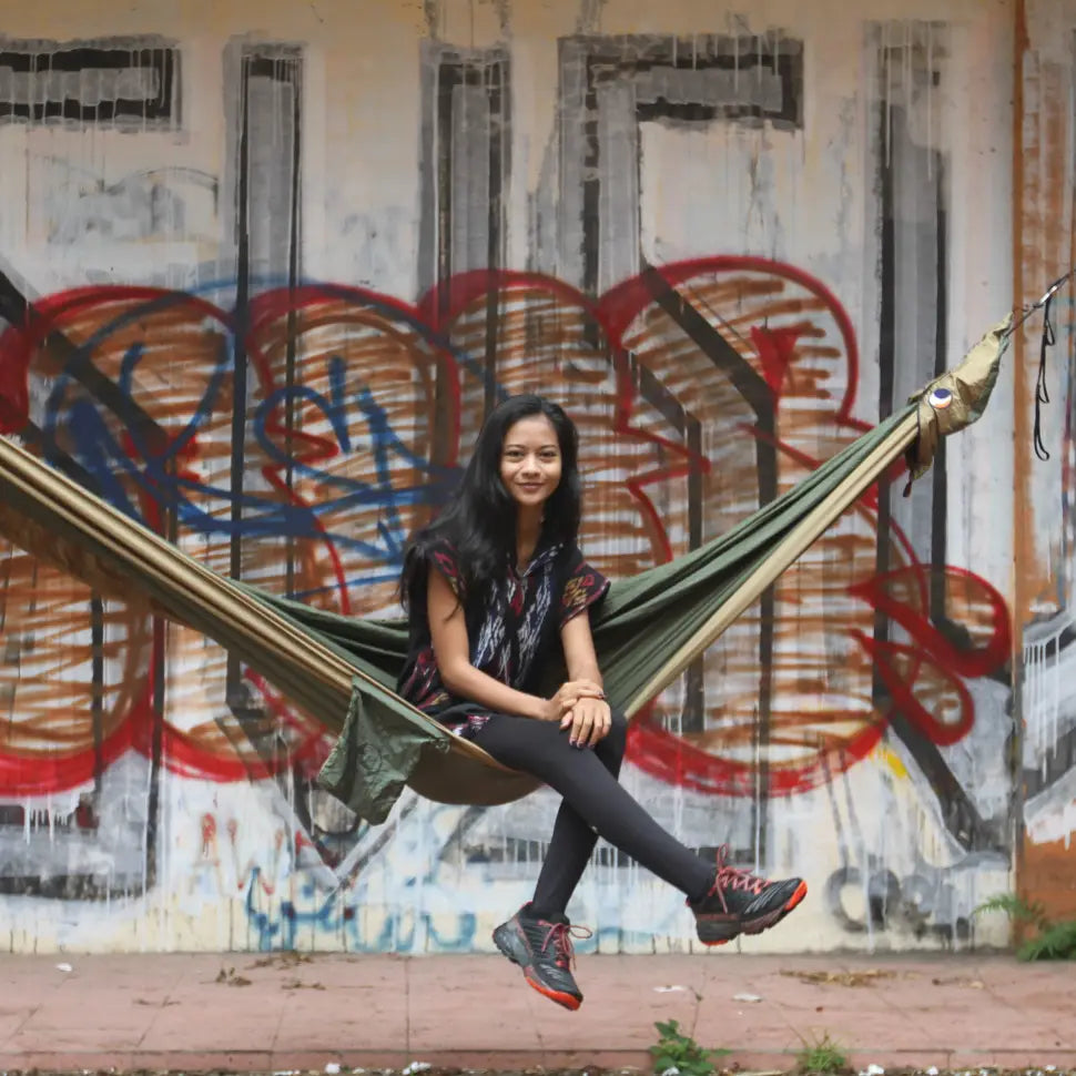 Casambu hamac original ticket to the moon vert armee-marron