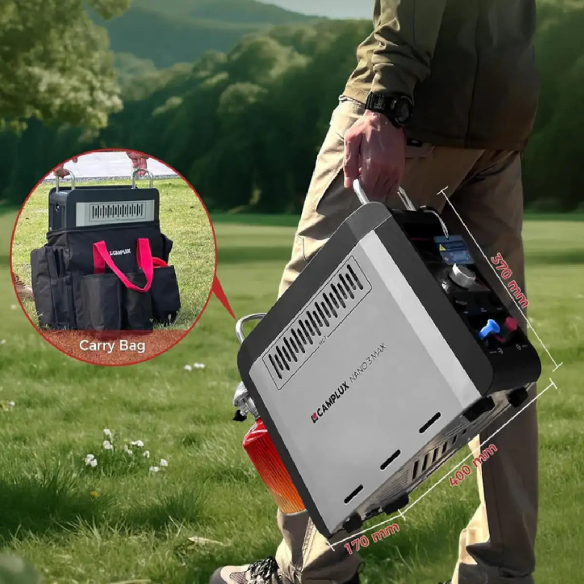 Camplux_Douche_portable_chauffante_Nano_3_MAX_Sac de rangement