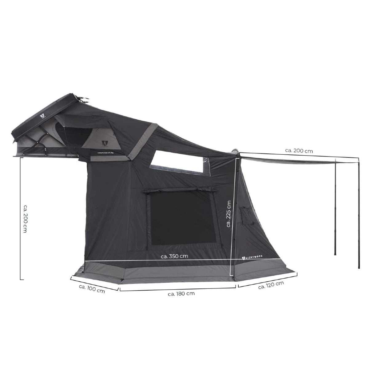 tente annexe MIGHTY OAK LIGHT 165 Roof Tent Annex / Vickywood Category:E Bike Trekking_ACID 65 Integrated Carrier 3.0 Markisenschirm 440 x 190 Color:purple 4 Outfit the Annex Plus