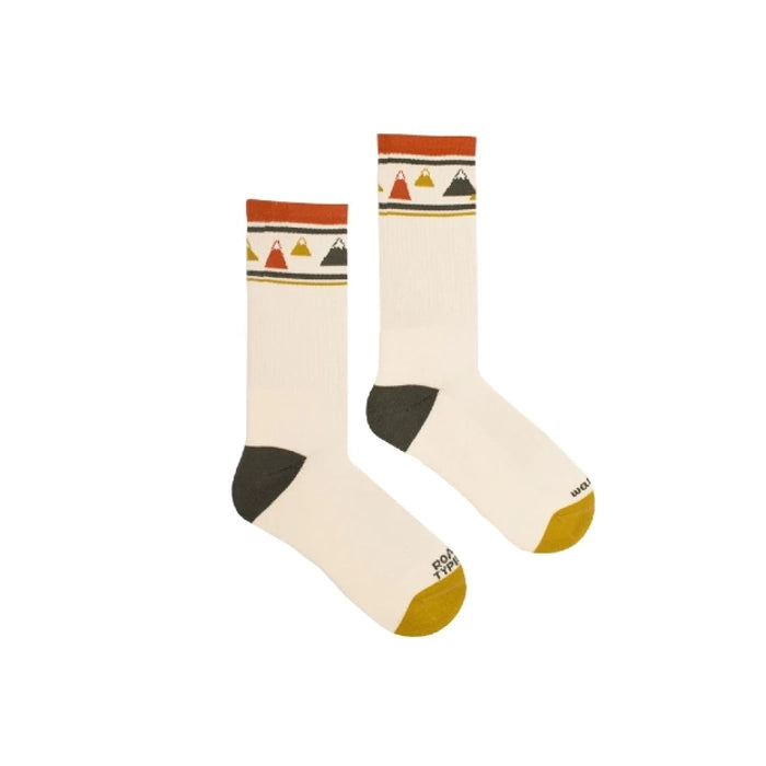 Chaussettes Montagnes_Beige_Coton_ROADTYPING
