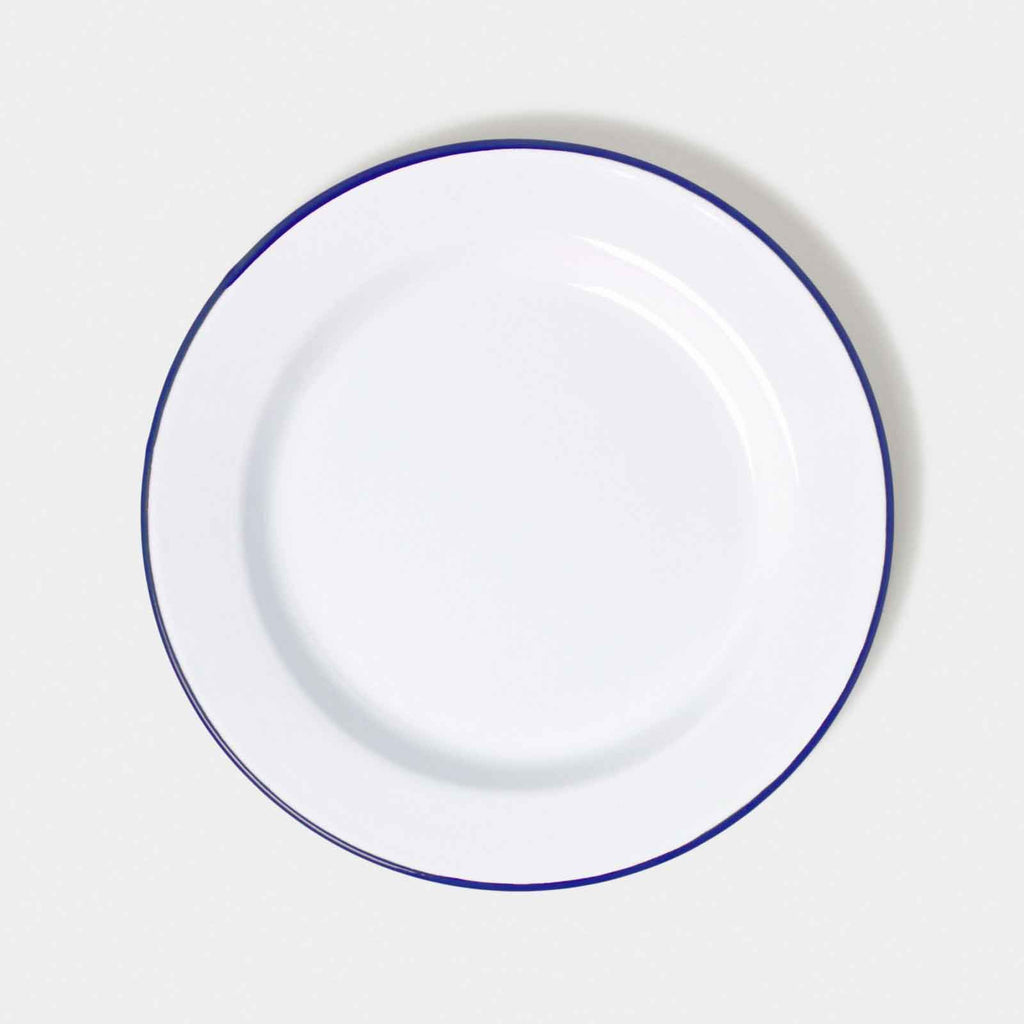 Assiette émaillée-blanc liseré bleu-FALCON_3