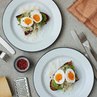 Assiette émaillée-blanc liseré bleu-FALCON_2