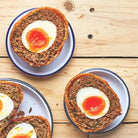 Bols émaillés-Set de 4-blanc liseré bleu-FALCON_2