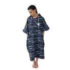 Poncho micro fibre adulte-Bleu Ushuaia-MINIMIZ