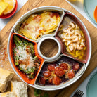 Pack de 6 moules en silicone-2 moules demi-cercles-4 moules quart de cercles-2L-rouge-blanc-orange-violet-OMNIA_2