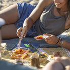 Couteau N°08  un étui micro fibre et 2 inserts cuillère et fourchette-Set complet N°08 Picnic+-bois et inox-OPINEL_8