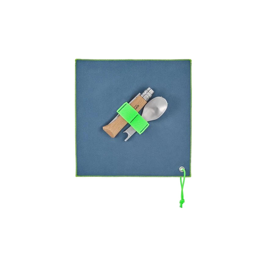 Couteau N°08 un étui micro fibre et 2 inserts cuillère et fourchette-Set complet N°08 Picnic+-bois et inox-OPINEL_4