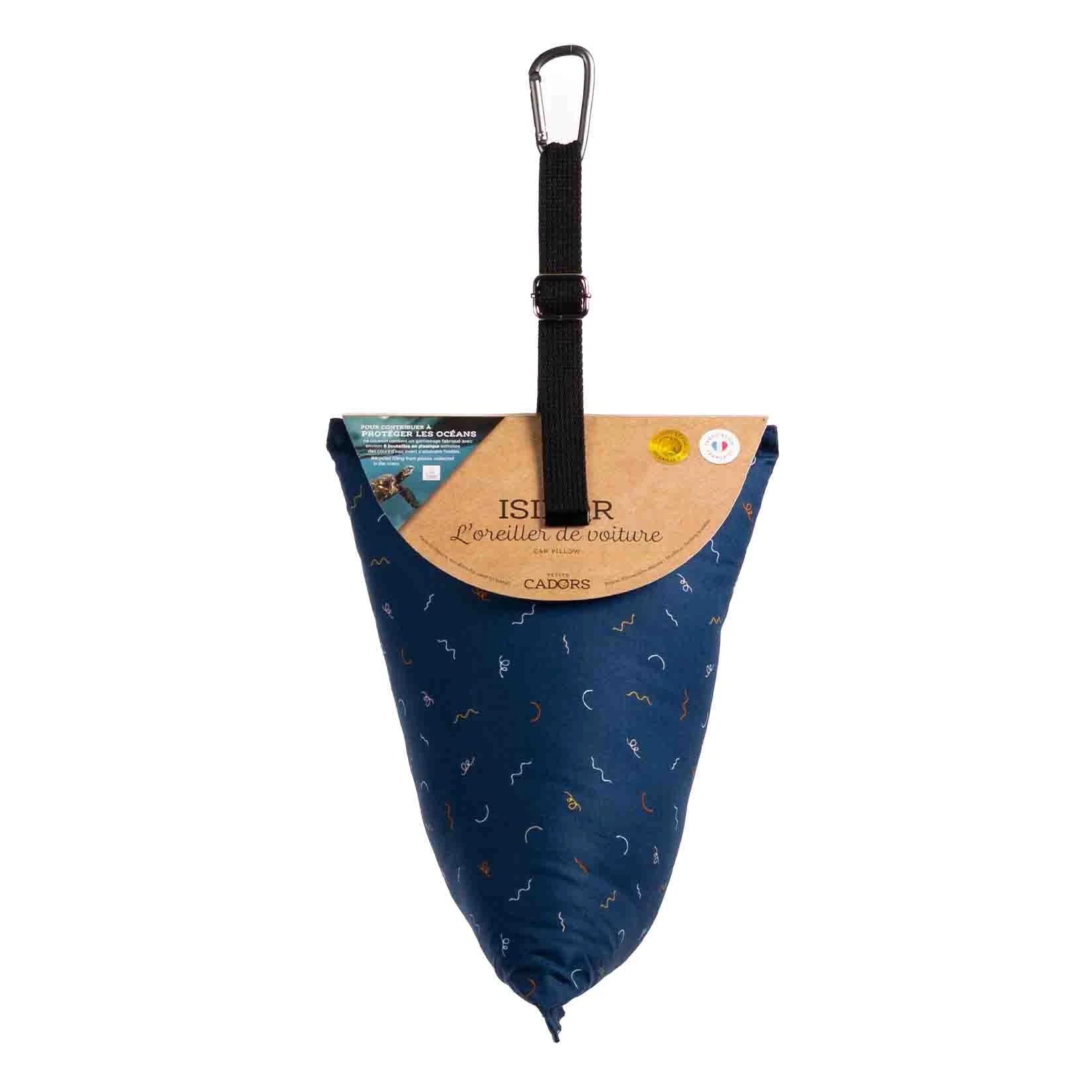 Oreiller de voyage nomade-Isidor Bervely Hills-bleu-PETITS CADORS