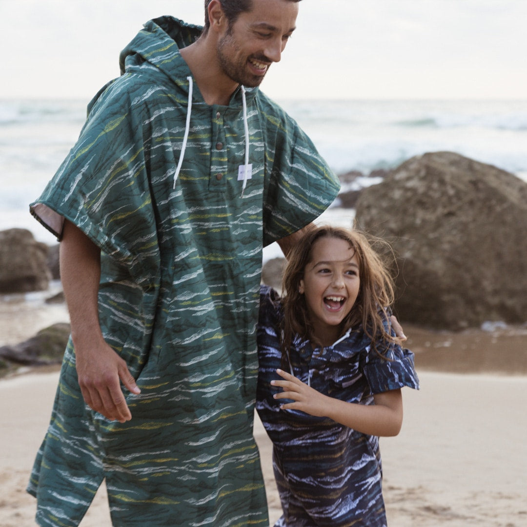 Poncho en microfibre-Ushuaia-Vert-Adulte