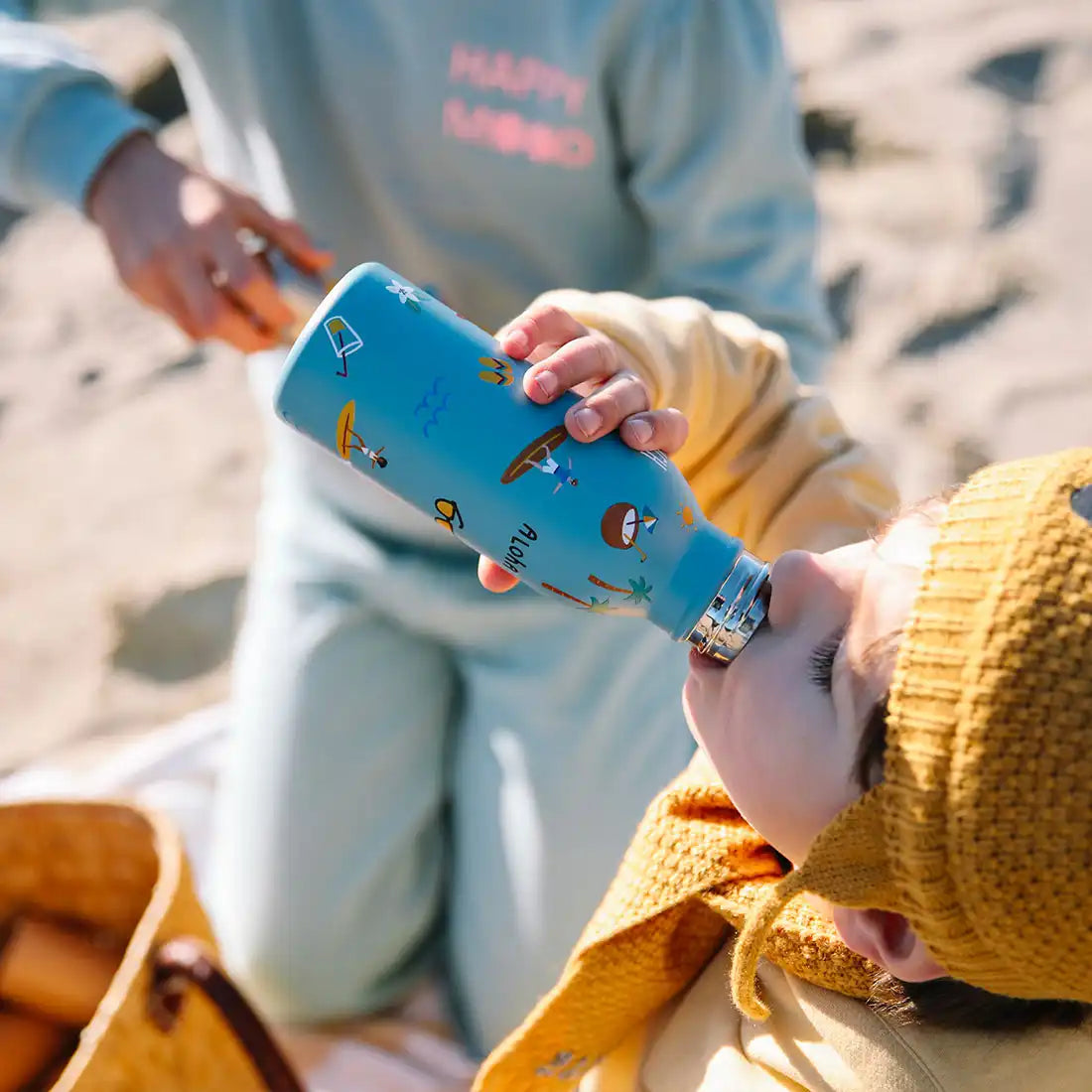 Gourde isotherme-Kids Honolulu-inox-35cl-bleu-QWETCH_2