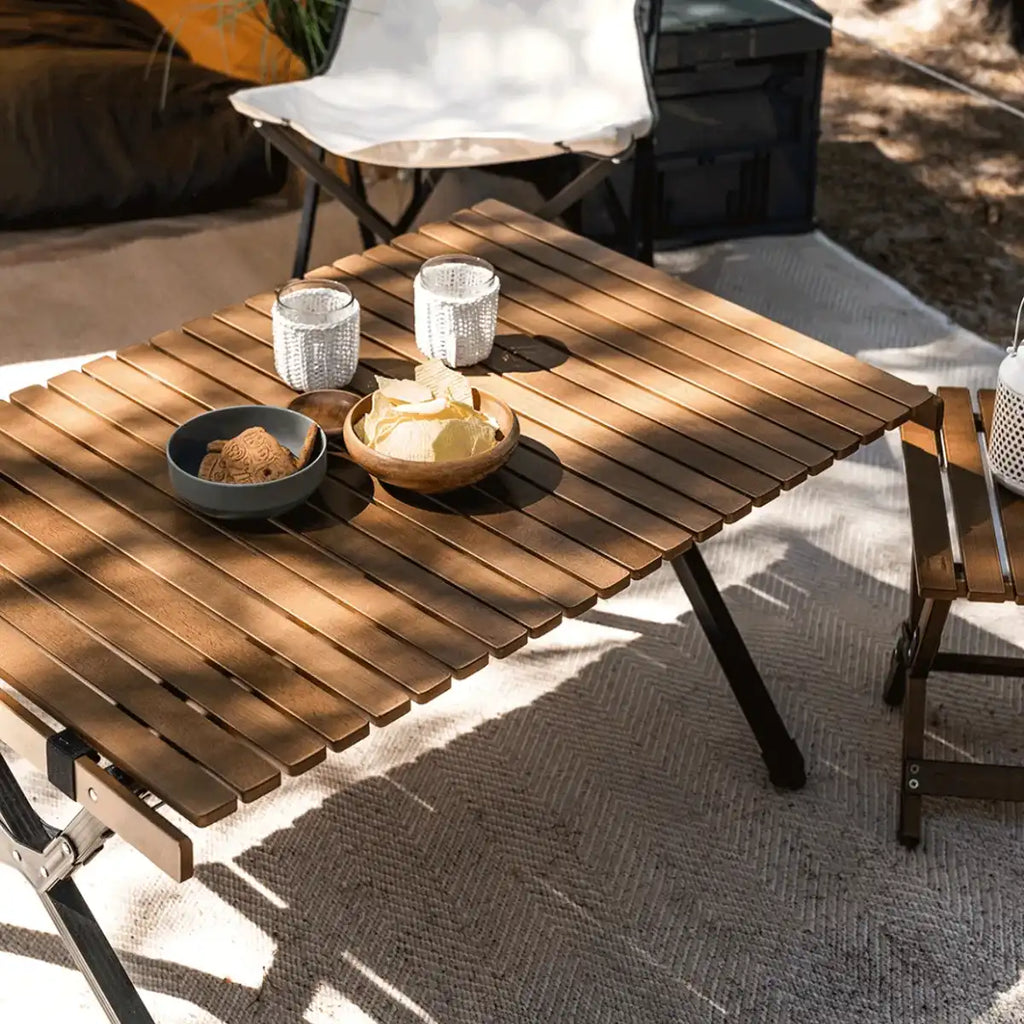 Travellife-Table en bois pliable-Camping-Iver