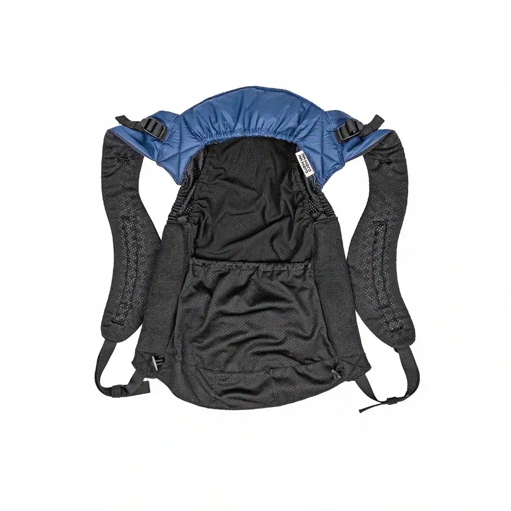 Porte bébé-Onsen-noir et bleu-MEROMERO