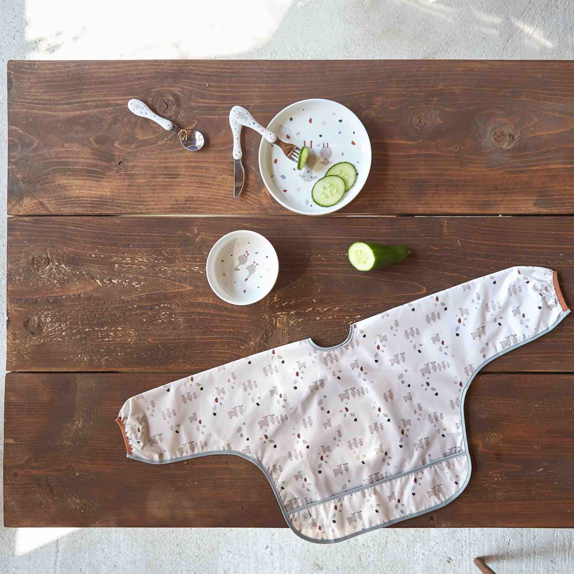 Bavoirs manches longues avec poche-lot de 2-LASSIG_2