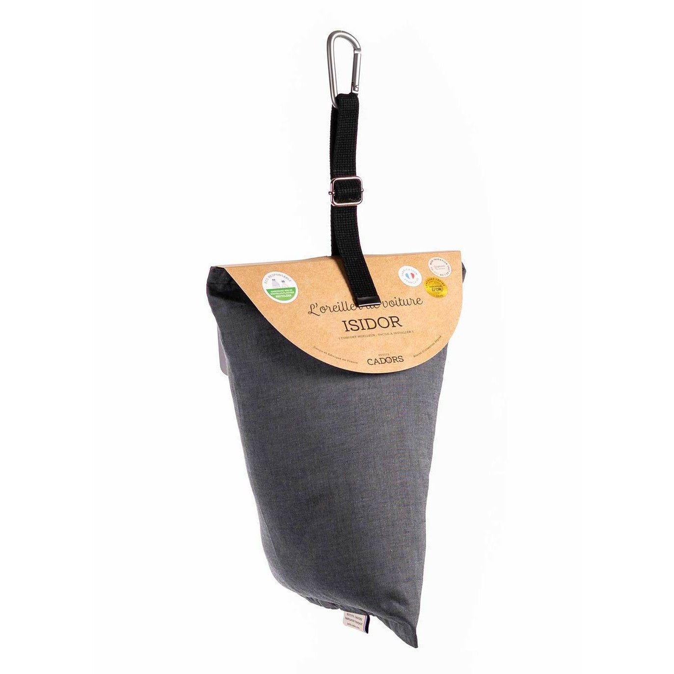 Oreiller de voyage-Isidor Chicago-gris foncé-PETITS CADORS_9