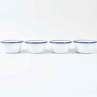 Bols émaillés-Set de 4-blanc liseré bleu-FALCON_3