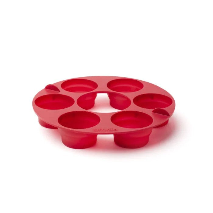 Moule en silicone pour Muffins-6 compartiments-rouge-OMNIA