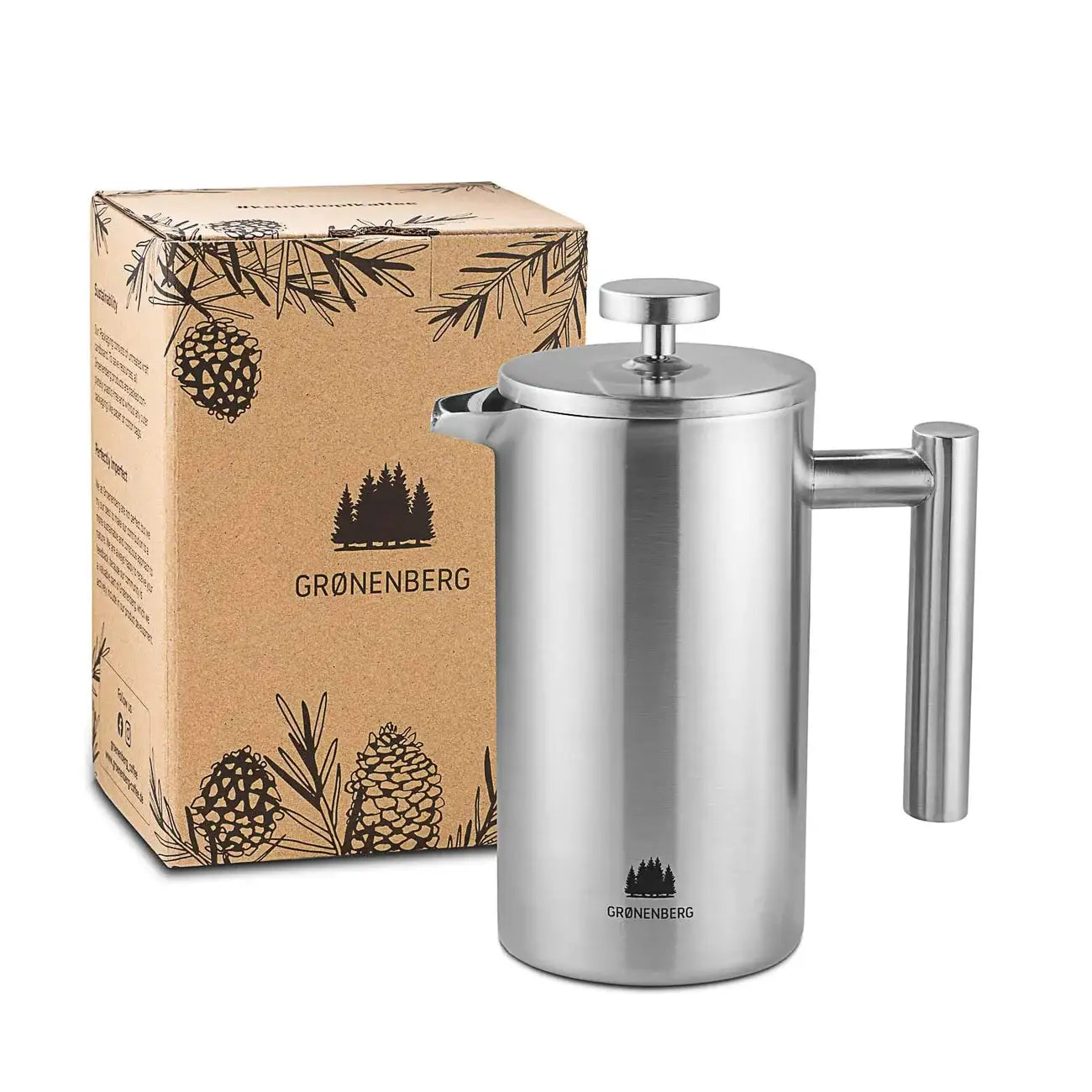 Cafetière à piston-60cl-inox-GROENENBERG