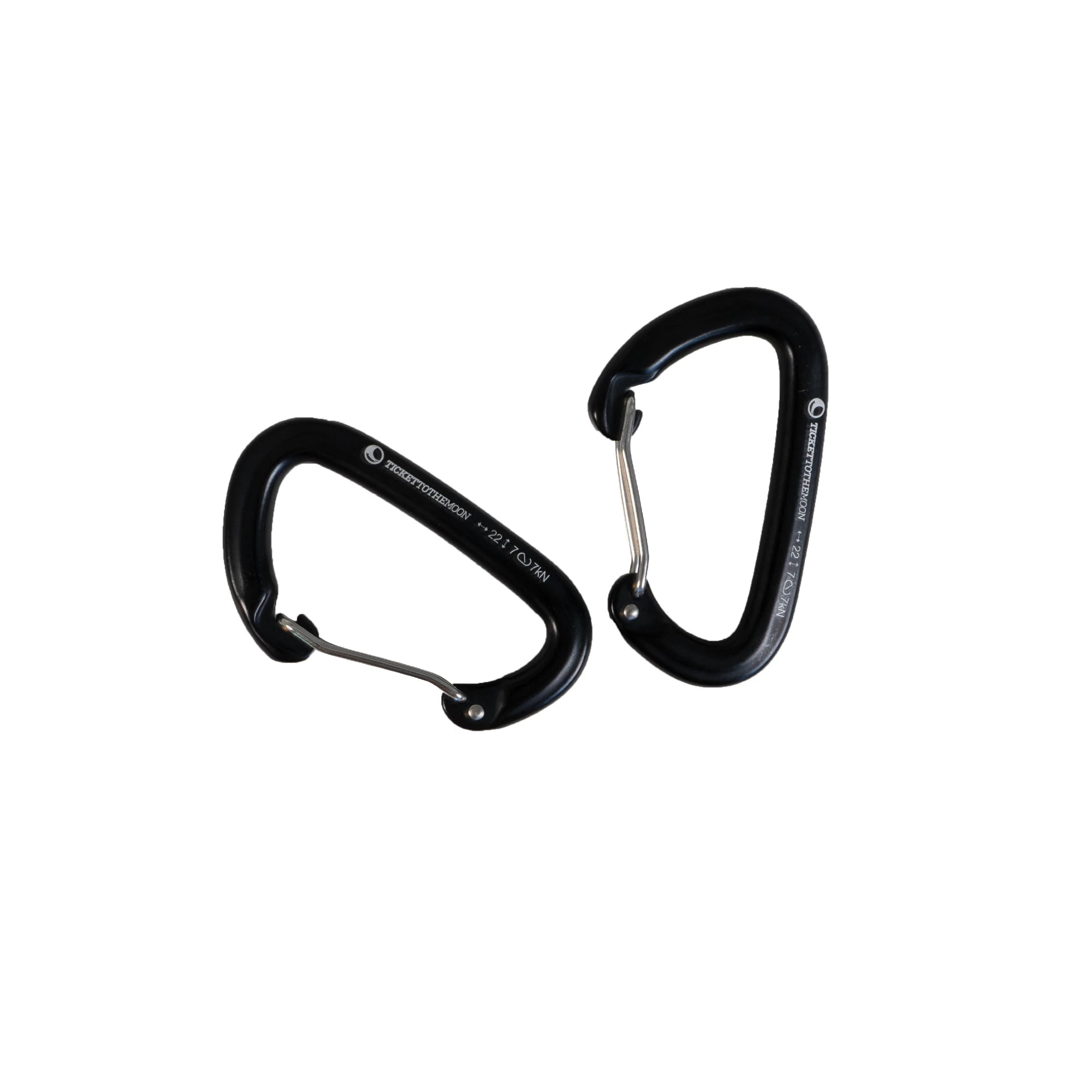 Mousquetons-22kN-set de 2-noir-TICKET TO THE MOON